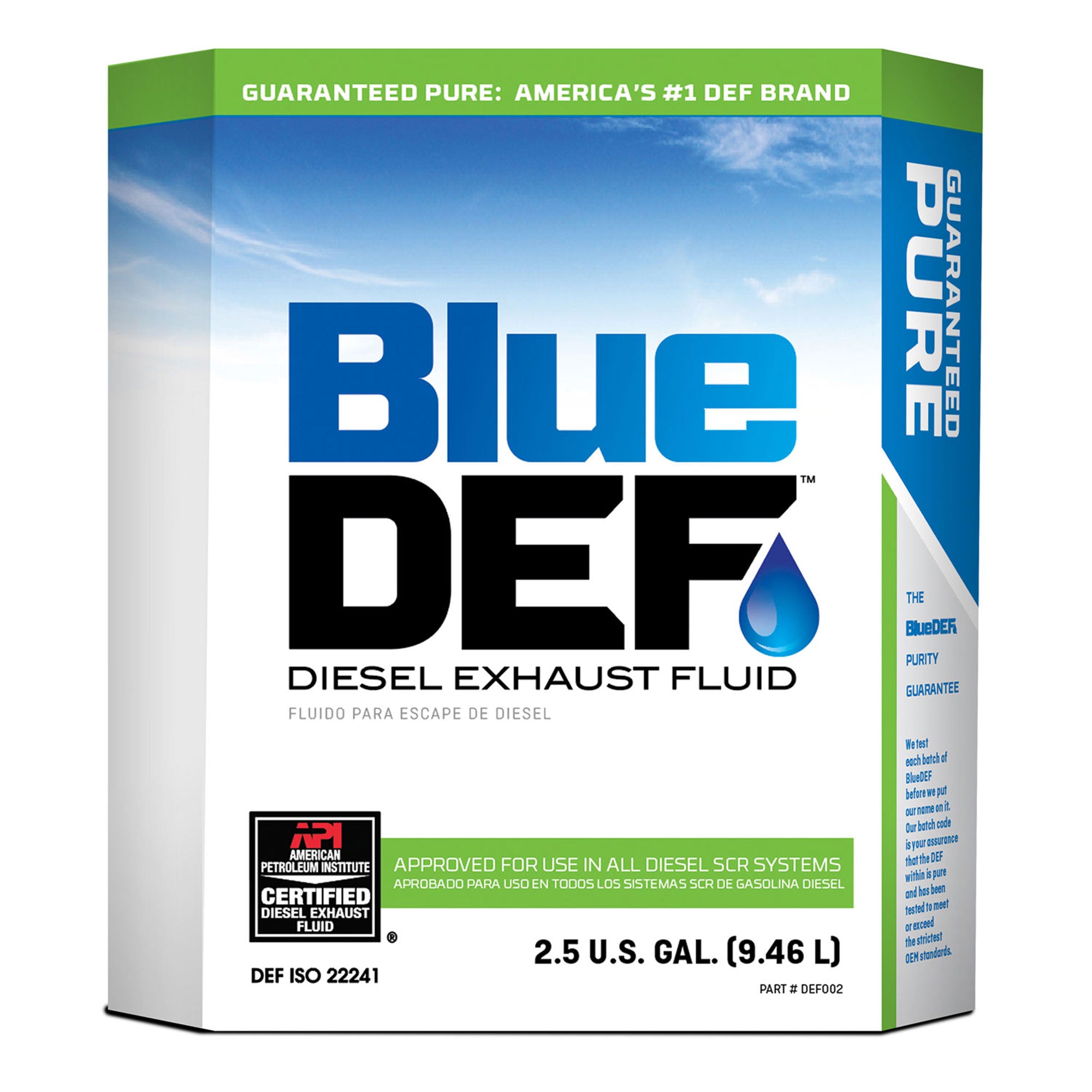 BlueDEF Diesel Exhaust Fluid Synthetic Urea Deionized Water 2.5 Gallon (2 Pack)