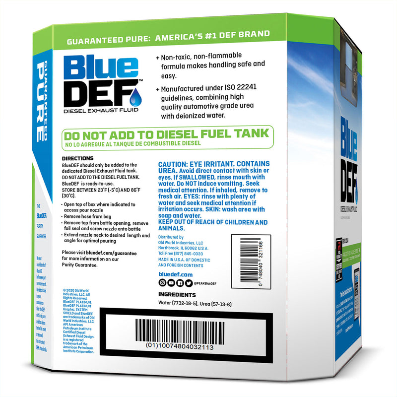 BlueDEF Diesel Exhaust Fluid Synthetic Urea&Deionized Water 2.5Gal Jug(Open Box)
