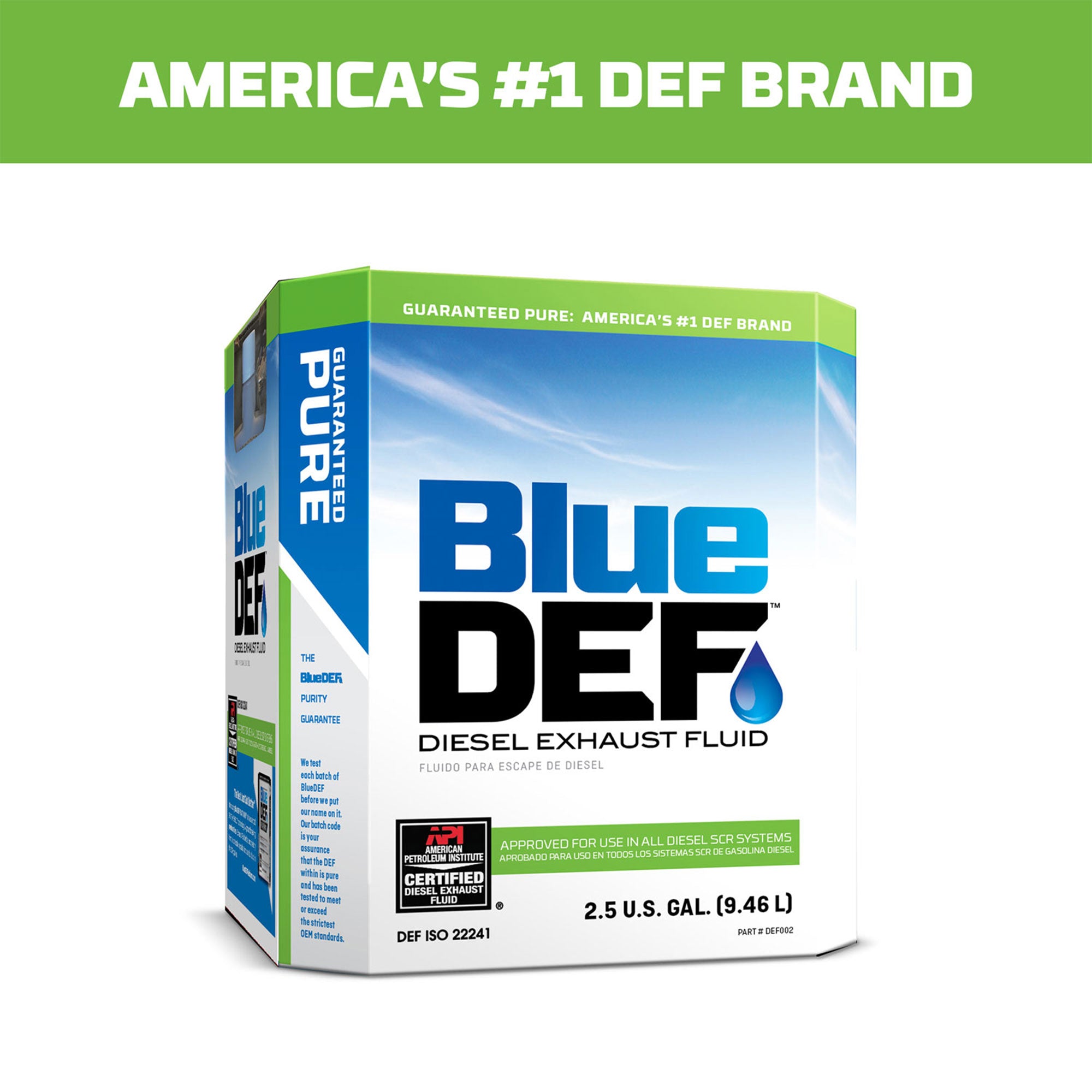 BlueDEF Diesel Exhaust Fluid Synthetic Urea Deionized Water 2.5 Gallon (2 Pack)