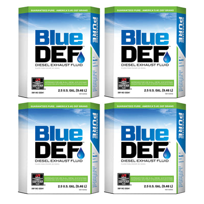 BlueDEF Diesel Exhaust Fluid Synthetic Urea Deionized Water 2.5 Gallon (4 Pack) - VMInnovations