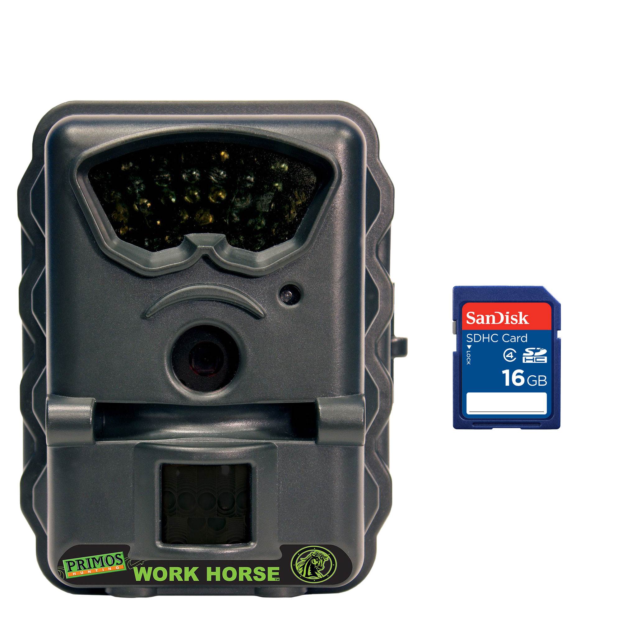 Primos Work Horse Infrared Game Camera (Certified Refurbished) + 16GB SD Card