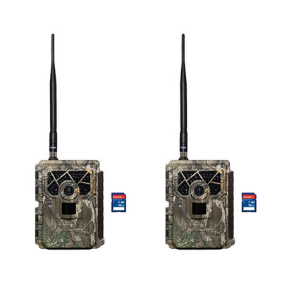 Covert Blackhawk LTE Wireless Live Video Photo Game Camera, 2 Pack + SD Cards