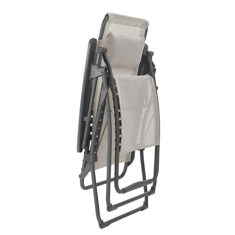Lafuma Futura XL Zero Gravity Outdoor Steel Framed Lawn Recliner Chair, Seigle