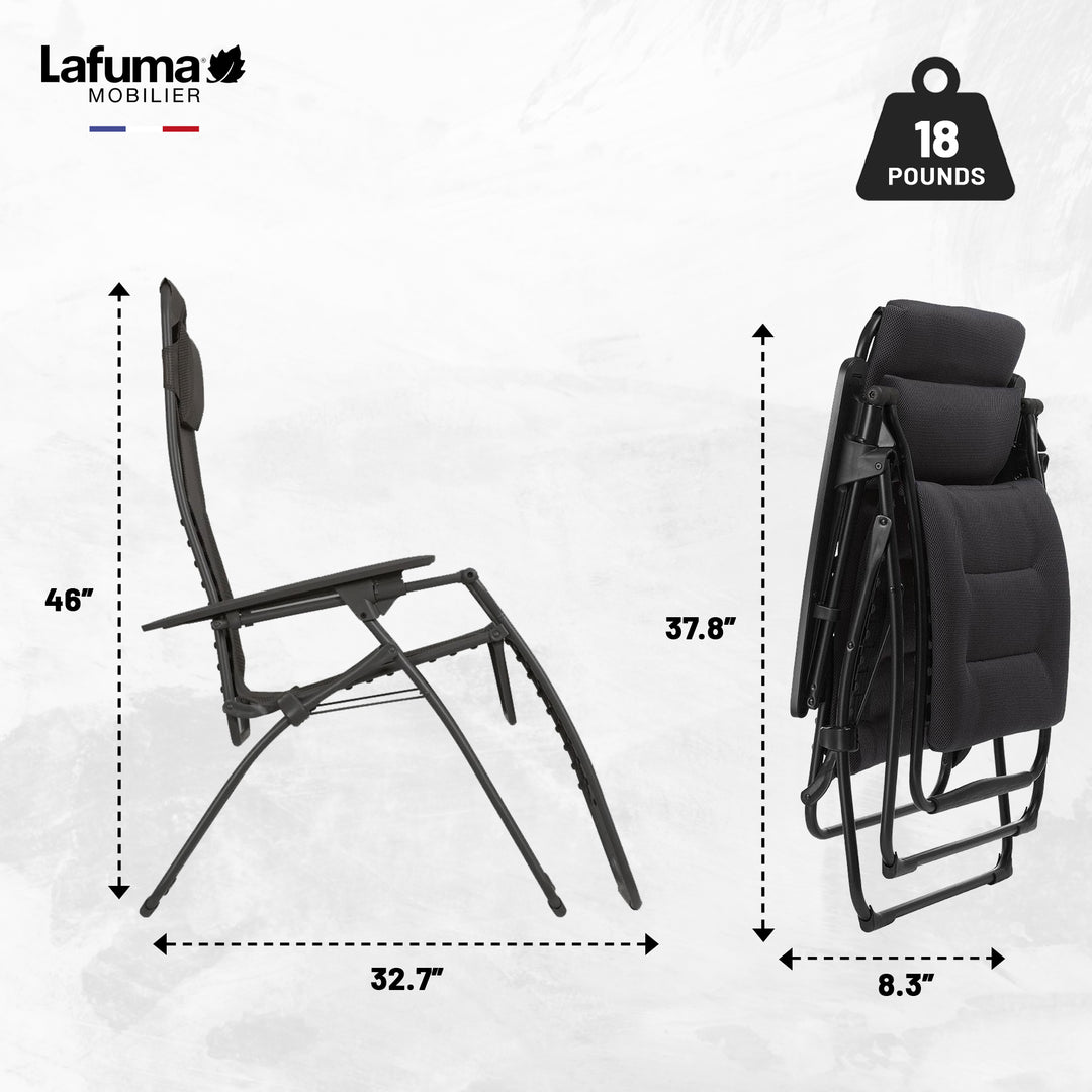 Lafuma Futura Air Comfort Zero Gravity Indoor Outdoor Recliner Chair, (Open Box)
