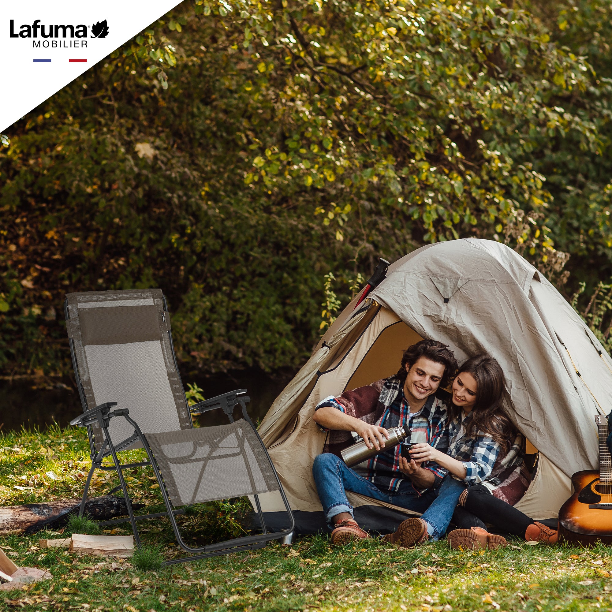 Lafuma LFM3121-8717 Futura Batyline XL Series Outdoor Relaxation Chair, Graphite - VMInnovations