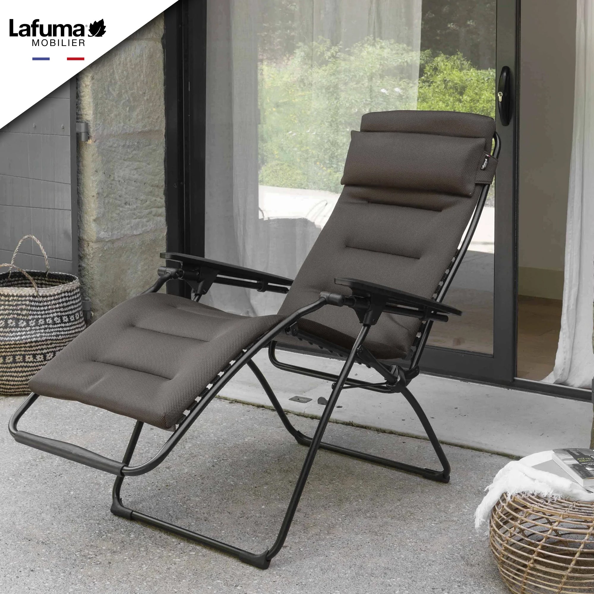 Lafuma Futura Air Comfort Zero Gravity Recliner Chair, Taupe (Open Box) - VMInnovations
