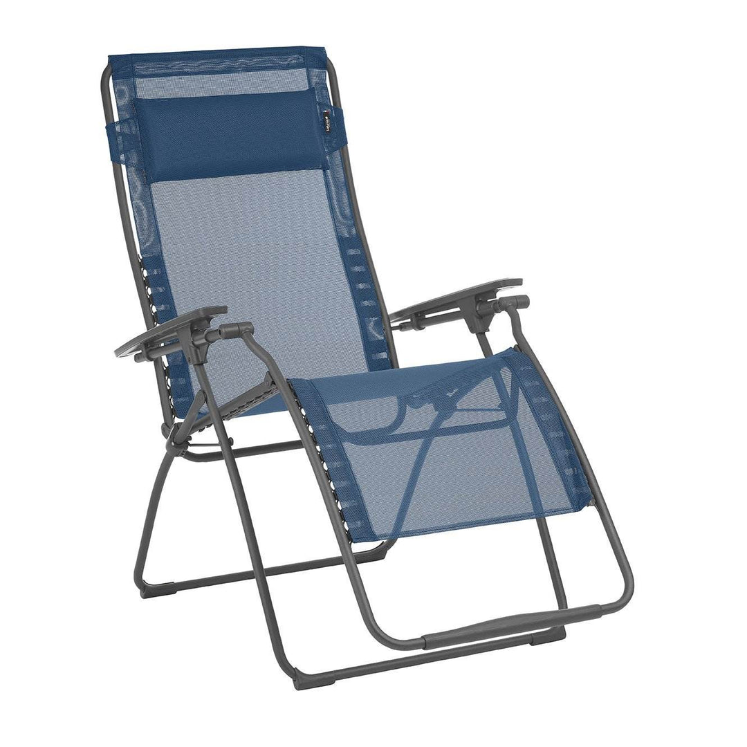Lafuma Futura XL Zero Gravity Lawn Steel Framed Recliner Chair, Ocean (2 Pack) - VMInnovations