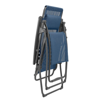 Lafuma Futura XL Zero Gravity Steel Framed Lawn Recliner Chair, Ocean (Used) - VMInnovations