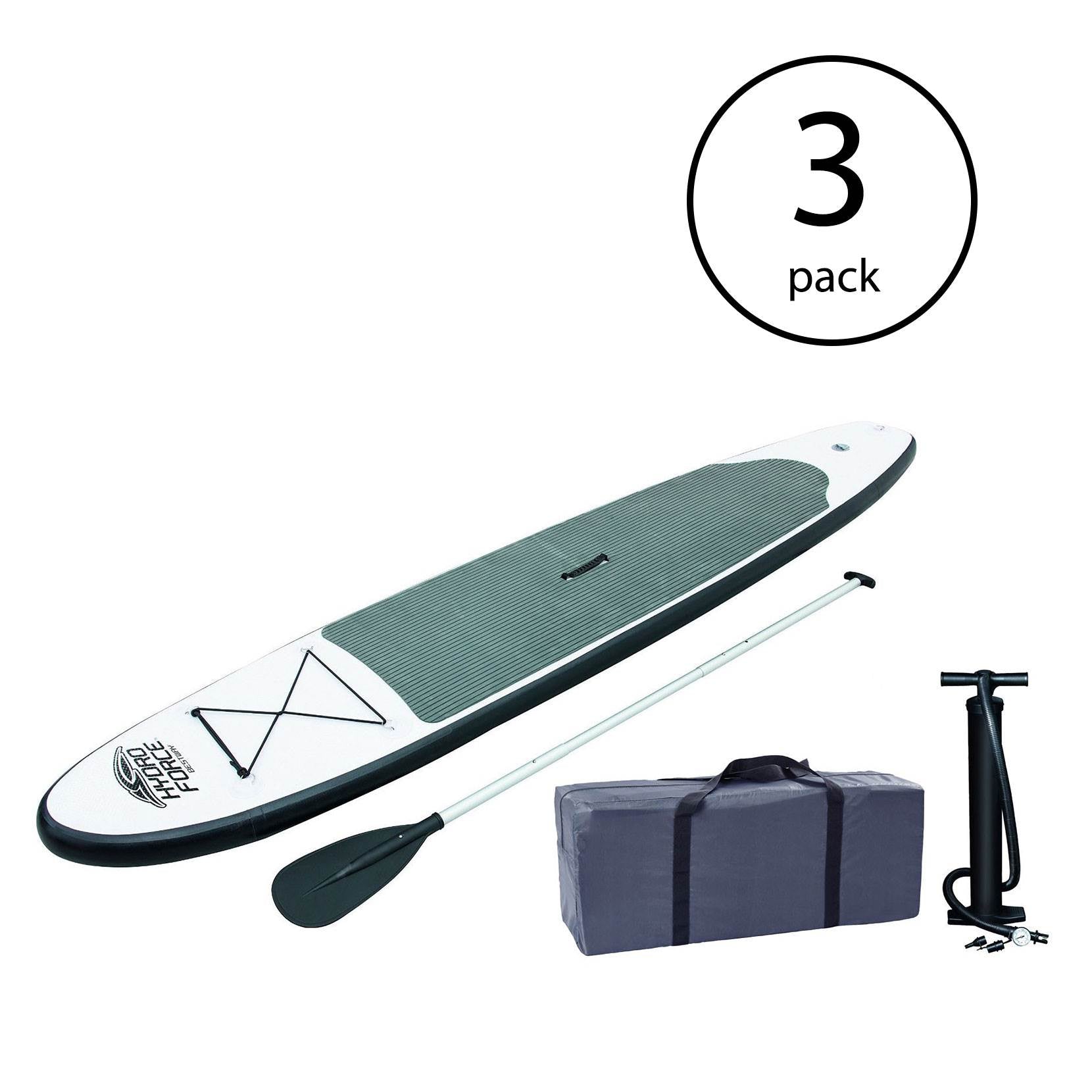 Bestway Inflatable Hydro-Force Wave Edge 122 Inch Stand Up Paddle Board (3 Pack)