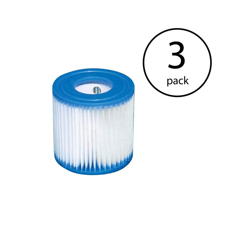 Intex Swimming Pool Easy Set Filter Cartridge Replacement - Type H (3 Pack)