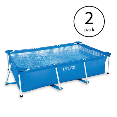 Intex 86" x 59" x 23" Rectangular Above Ground Splash Swimming Pool (2 Pack)