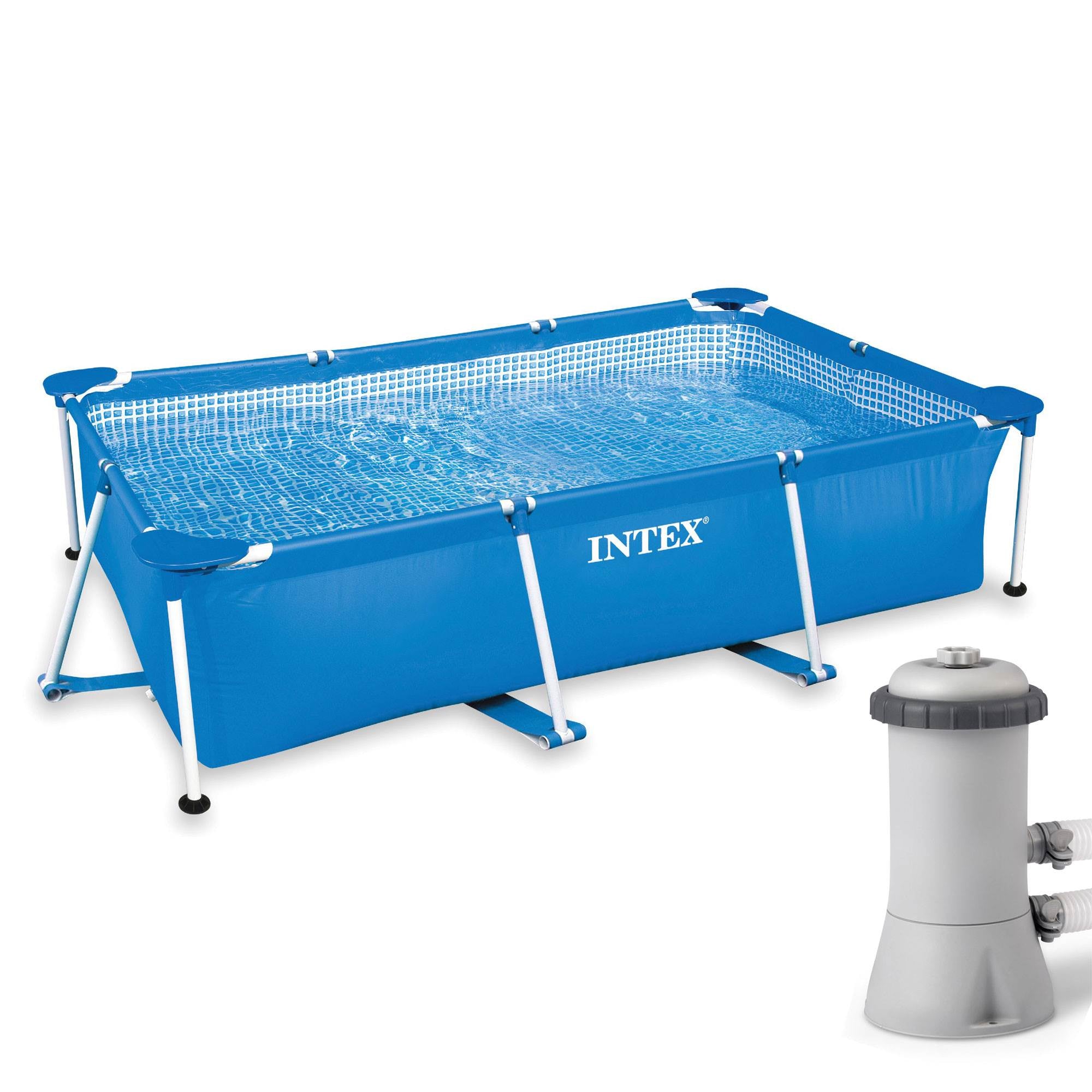 Intex 86" x 59" x 23" Rectangular Above Ground Pool + 530 GPH Filter Pump