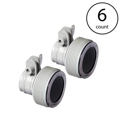 Intex Replacement Hose Adapter B w/ Collar for Filter Pump Conversion (6 Pack)