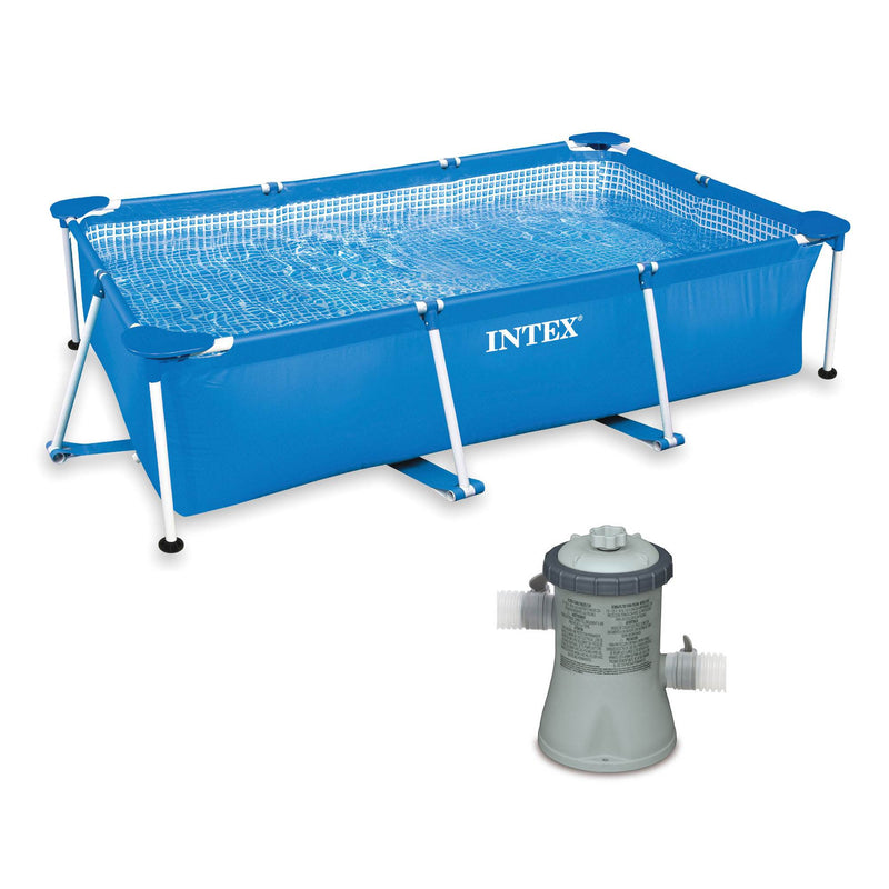 Intex 86" x 59" x 23" Rectangular Above Ground Swimming Pool + 330 GPH Pump