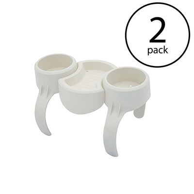 Bestway Plastic SaluSpa Drinks Holder/Snack Tray for Side Accessory (2 Pack)