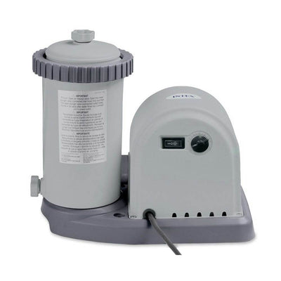 Intex 1500GPH Easy Set Pool Timer & GFCI Filter Cartridge Pump + 2 Hose Adapters