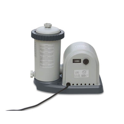 Intex 1500GPH Easy Set Pool Timer & GFCI Filter Cartridge Pump + 2 Hose Adapters