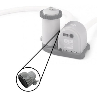 Intex 1500GPH Easy Set Pool Timer & GFCI Filter Cartridge Pump + 2 Hose Adapters