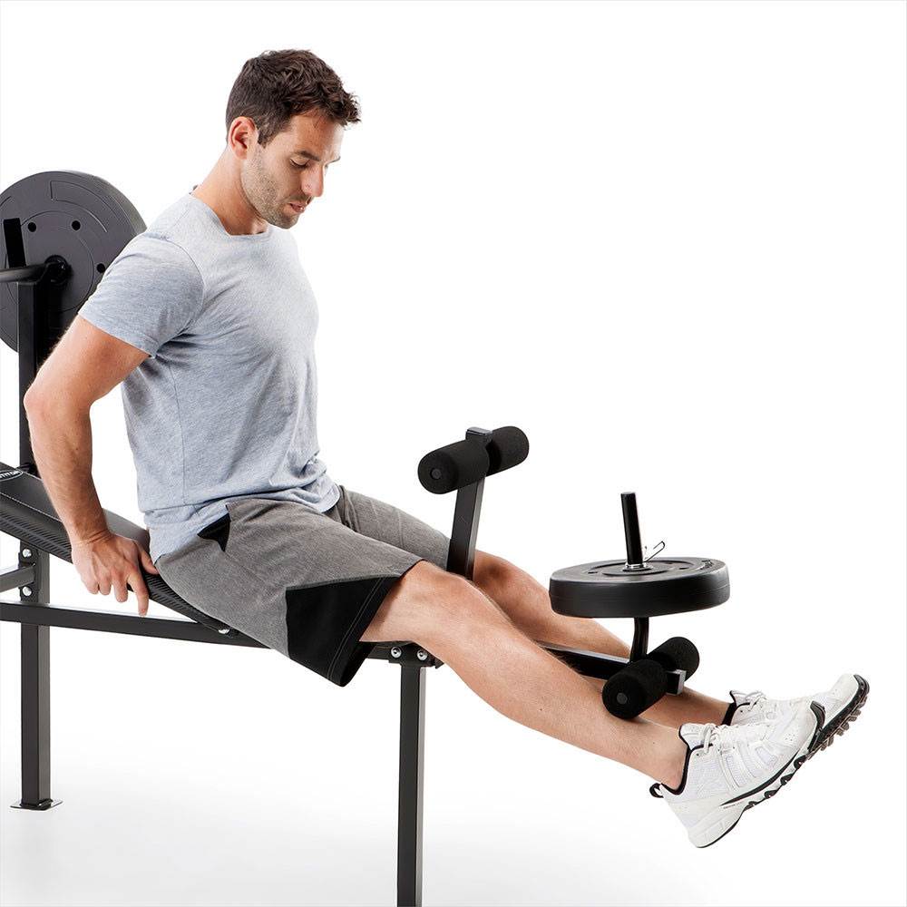 Competitor Pro Home Gym Standard Adjustable Weight Bench with 80 Pound Set
