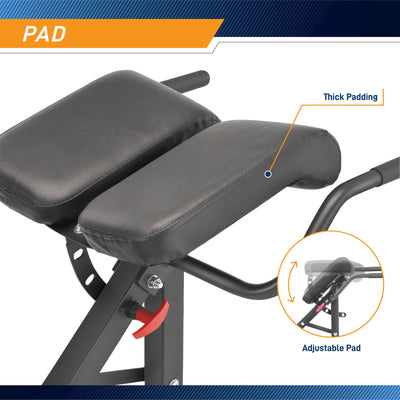 Marcy Pro JD-5481 Deluxe Steel Frame Hyper Extension Bench for Racks & Home Gyms - VMInnovations