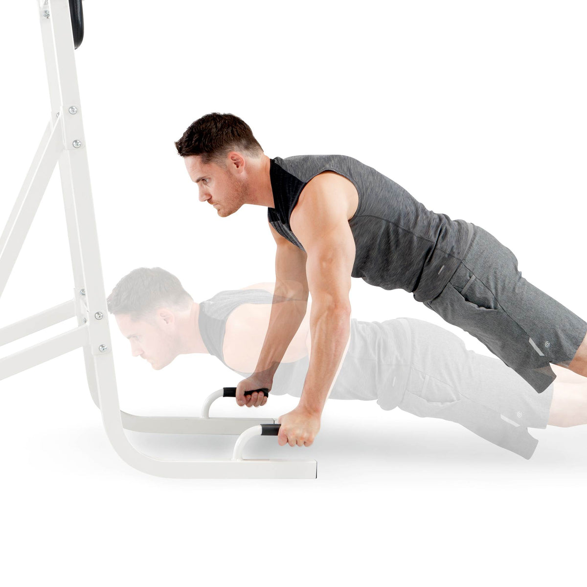 Marcy Pro Steel Power Tower Multi-Grip Pull Up and Dip Station for Home and Gyms