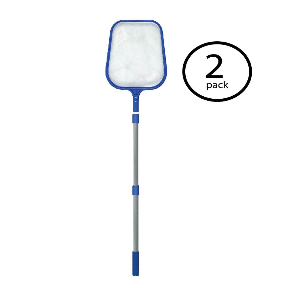 HydroTools 4' Telescopic Leaf Debris Spa Swimming Pool Skimmer Net (2 Pack) - VMInnovations