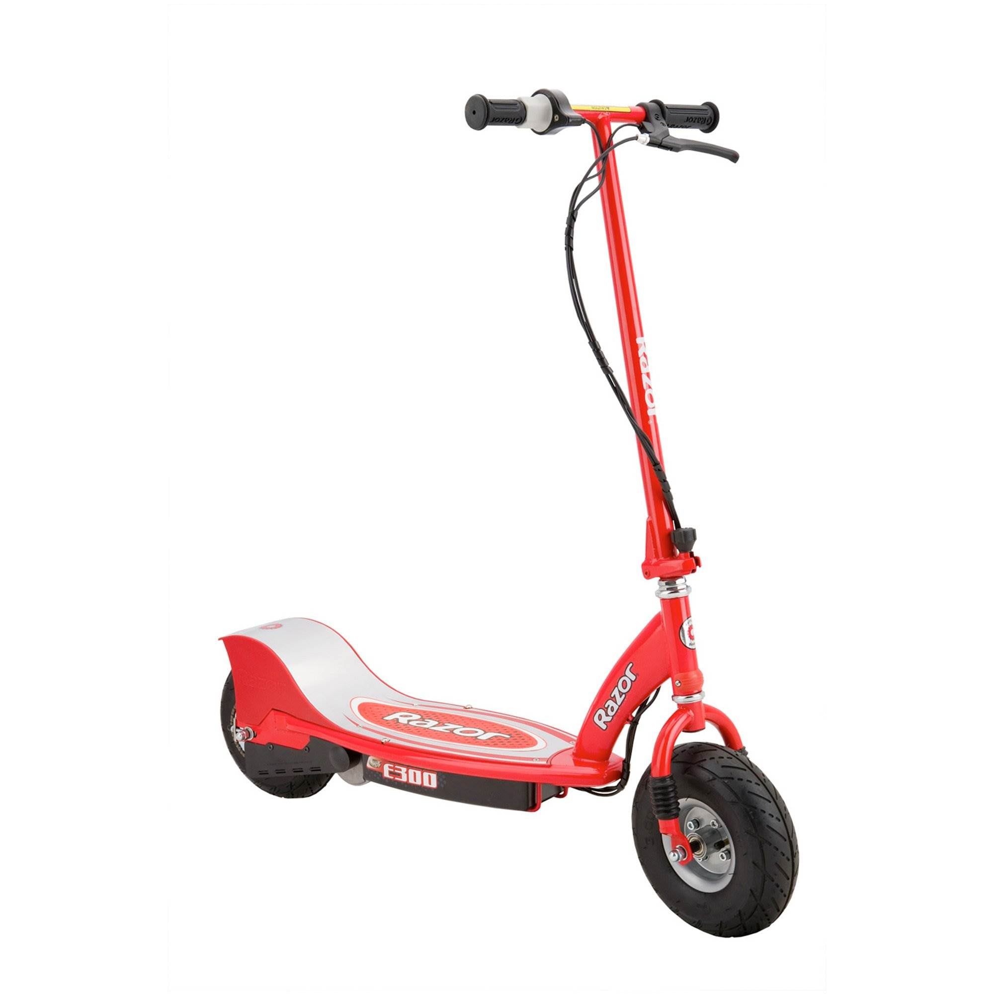 Razor E300 Electric 24 Volt Rechargeable Motorized Kids Scooters, Red & Blue