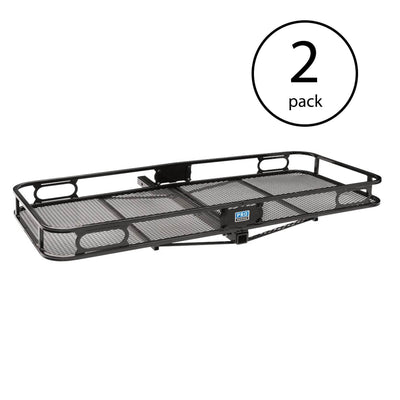 Pro Series Rambler 2 Inch Trailer Mounted Hitch Cargo Carrier Basket (2 Pack)