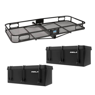 Pro Series Rambler Hitch Cargo Carrier Basket + 2 Pack Cargo Carrier Bags
