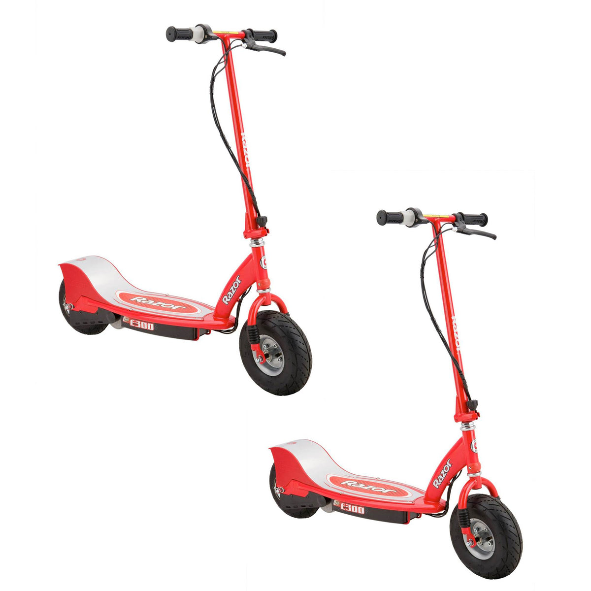 Razor E300 Ride-On High-Torque Motorized Electric Powered Scooter, Red (2 Pack)