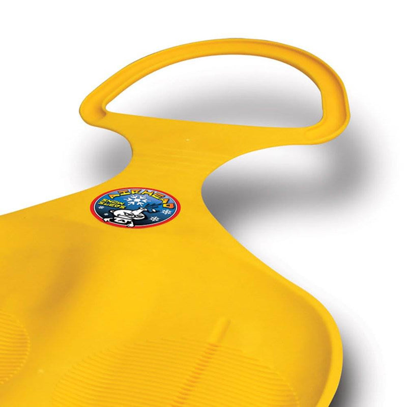 Airhead Lightweight High-Impact Plastic Spoon Sled for 1 Rider, Yellow (4 Pack) - VMInnovations