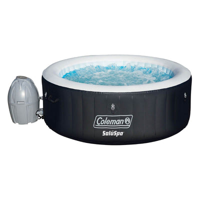 Coleman SaluSpa 4 Person Inflatable Outdoor Hot Tub & 2 Non-Slip Seat Accessory - VMInnovations