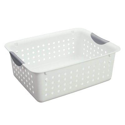 Sterilite Medium Ultra Plastic Storage Organizer Basket with Handles, (30 Pack)