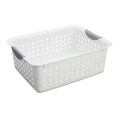 Sterilite 16248006 Medium Ultra Plastic Storage Organizer Basket White (54 Pack)