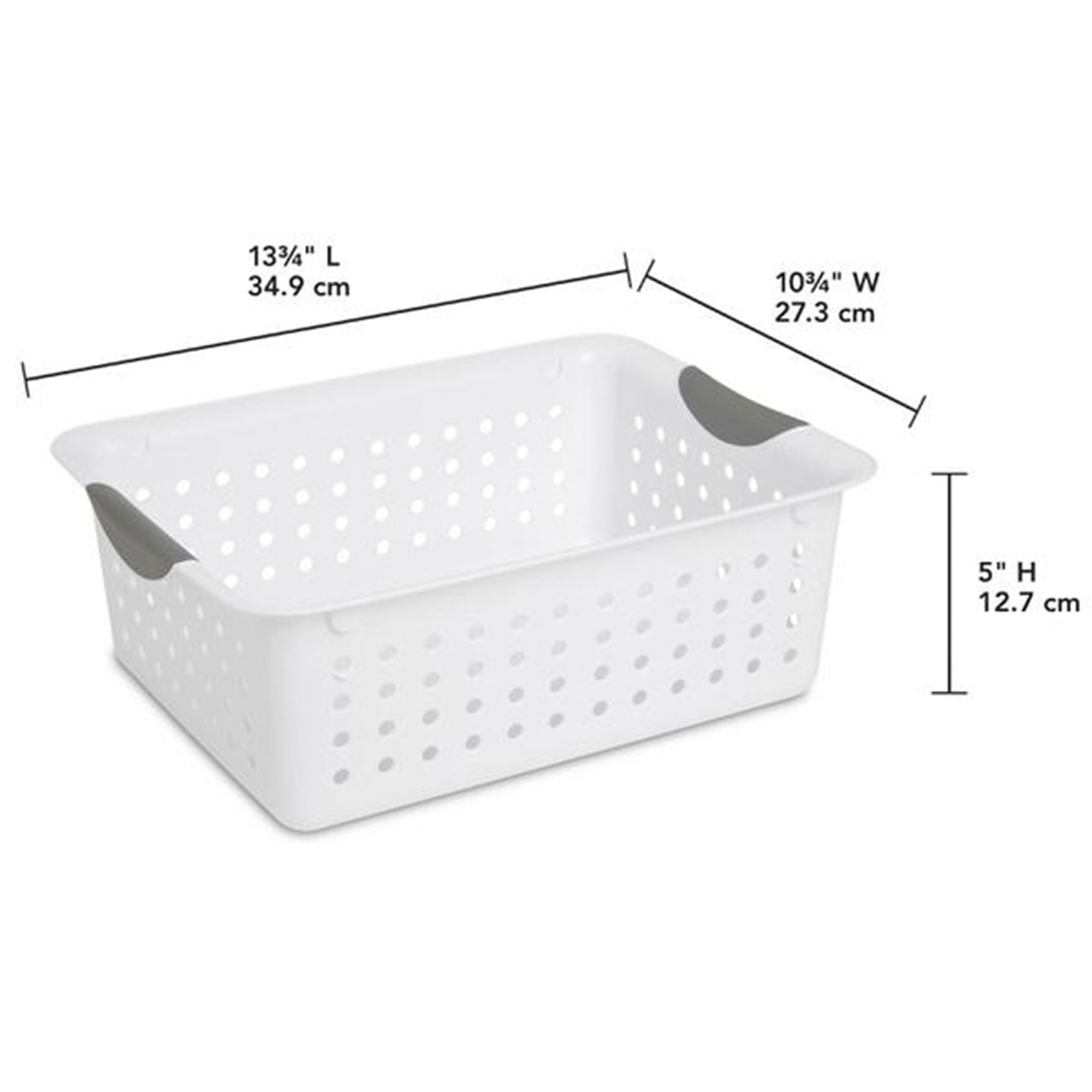 Sterilite 16248006 Medium Ultra Plastic Storage Organizer Basket White (54 Pack)