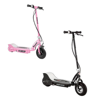 Razor Electric Rechargeable Motorized Ride On Kids Scooters, 1 Black & 1 Pink