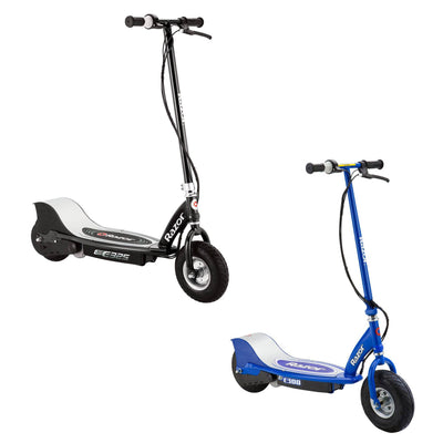Razor Electric Rechargeable Motorized Ride On Kids Scooters, 1 Black & 1 Blue