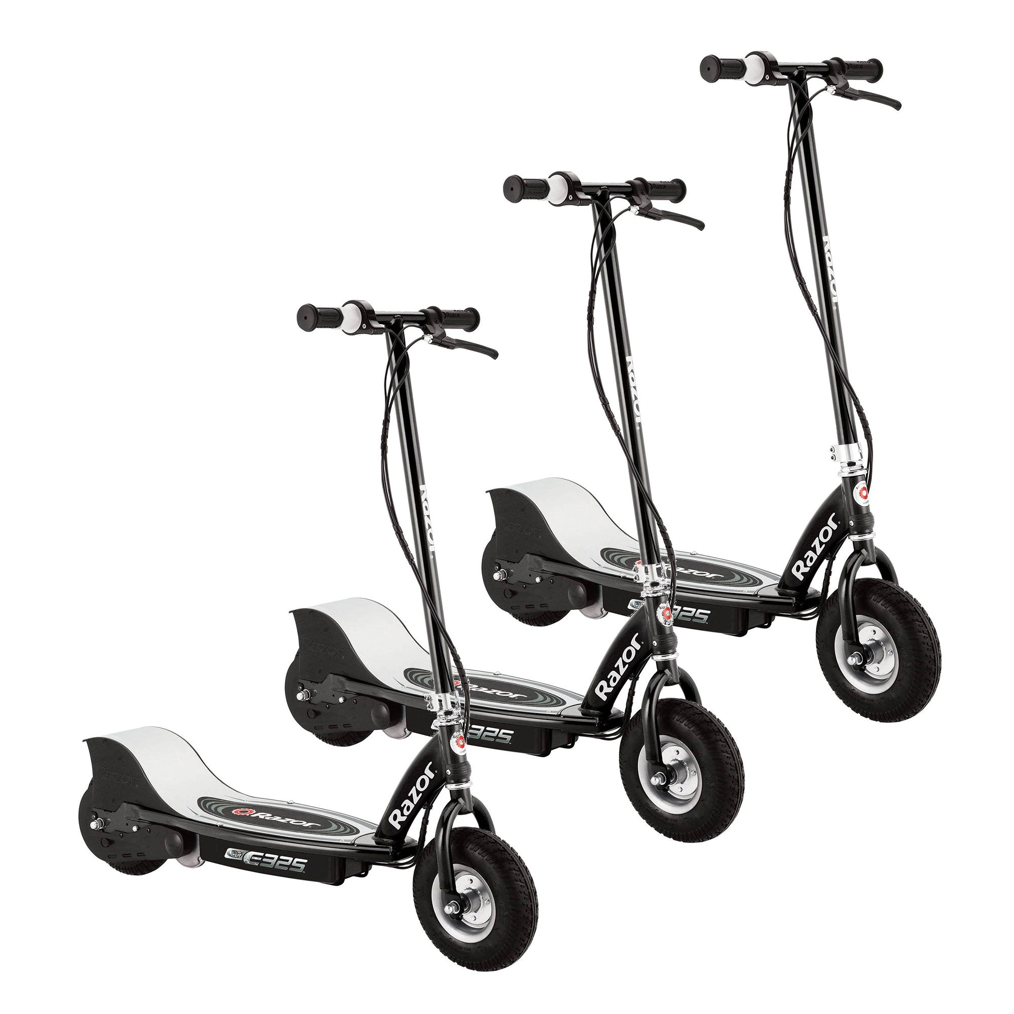 Razor E325 Adult RideOn 24V High-Torque Electric Powered Scooter, Black (3 Pack) - VMInnovations