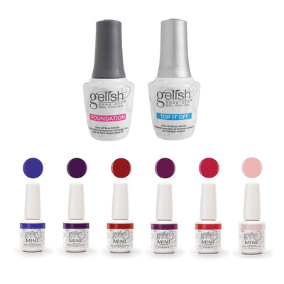 Gelish Base & Top It Off Gel + Fearless & Fun Kung Fu Flair 9 mL Nail Polish Set