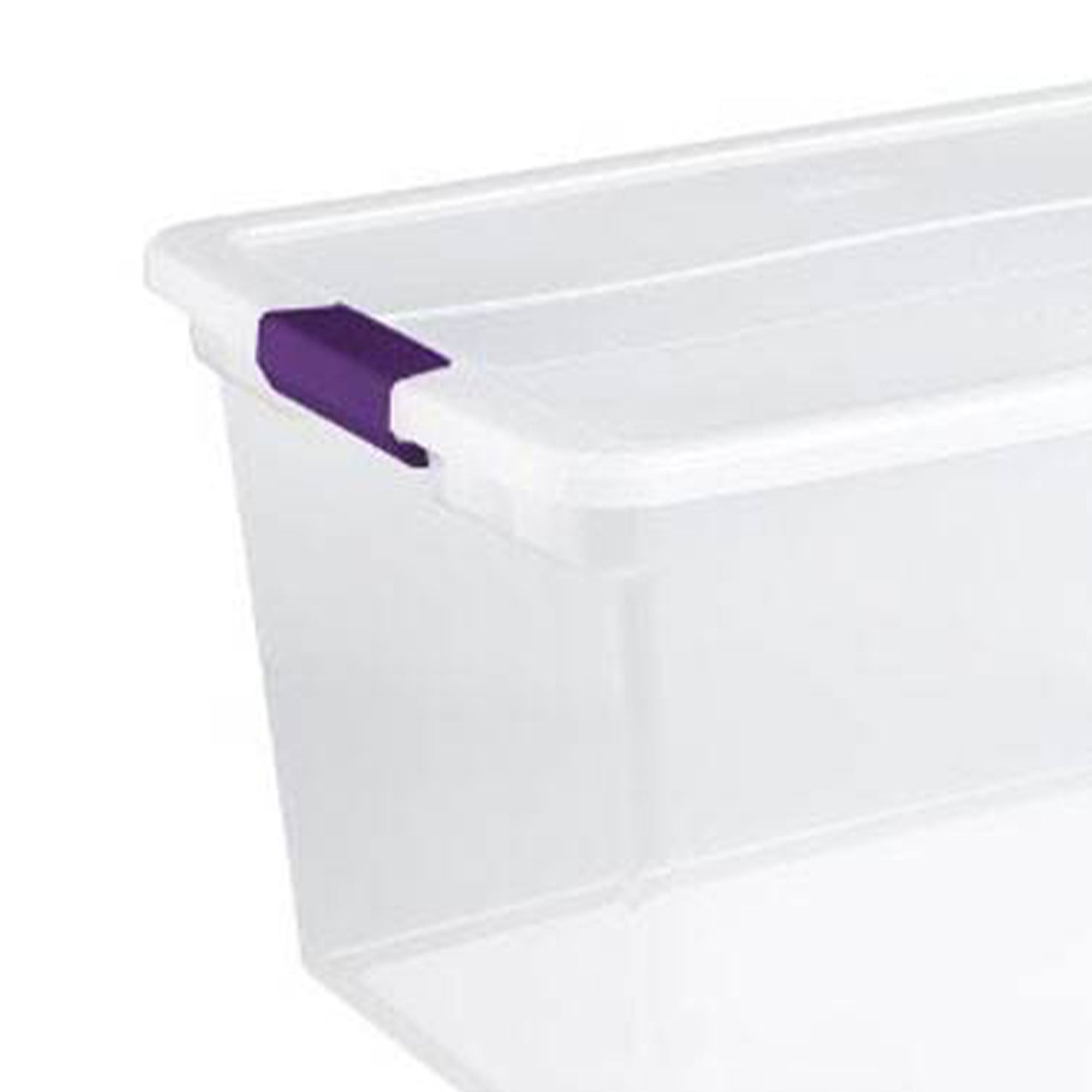 Sterilite ClearView 66 Quart Plastic Stacking Storage Tote w/ Latch Lid, 42 Pack