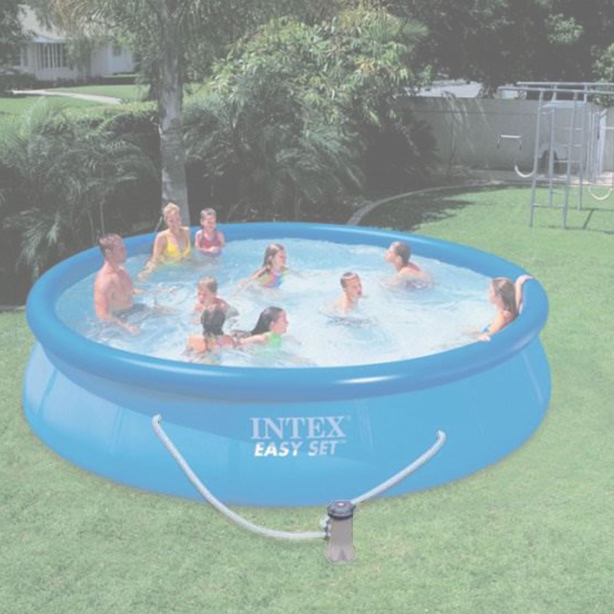 Intex 1000 GPH Easy Set Above Ground Pool Cartridge Filter Pump System (3 Pack)