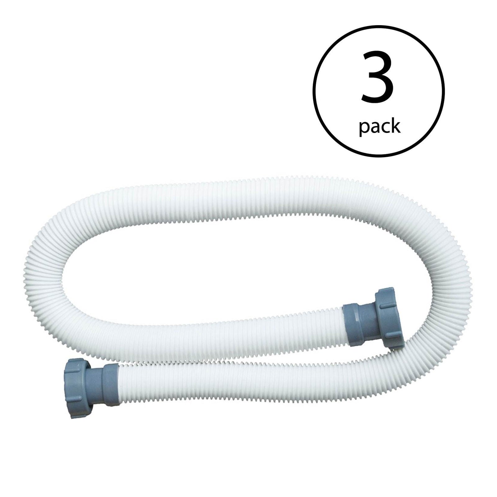 Intex 1.5 Inch Diameter Water Accessory Pool Pump Replacement Hose 59" (3 Pack) - VMInnovations