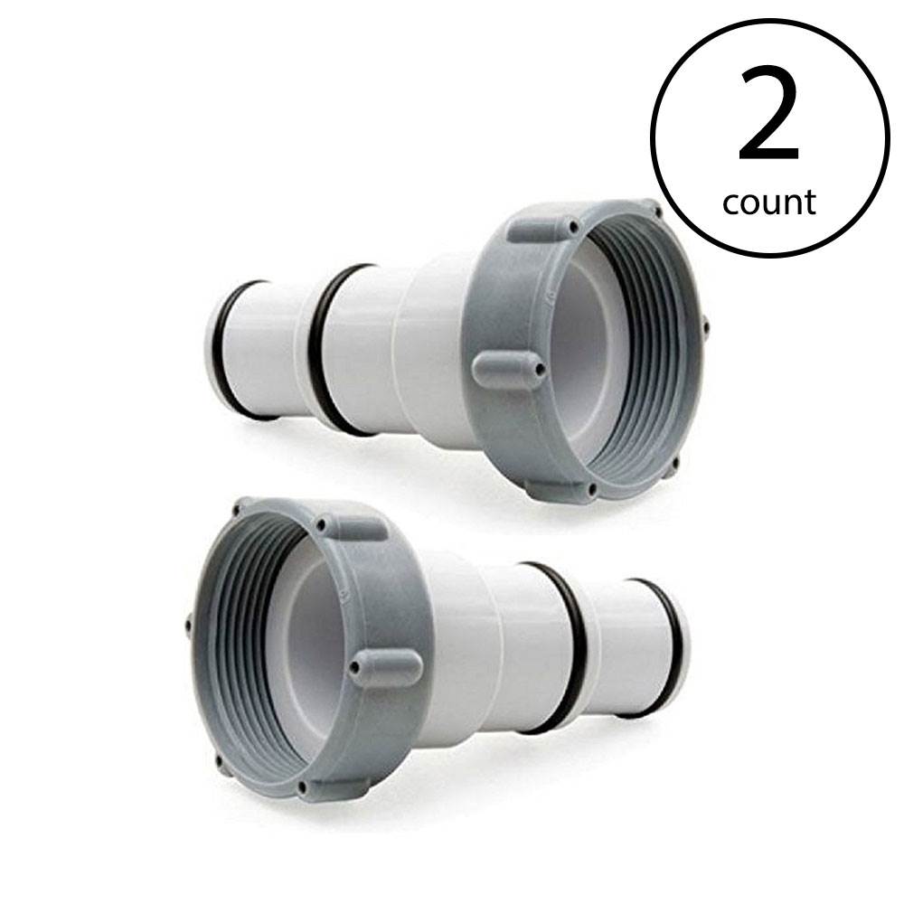Intex Hose Adapter A w/ Collar for Threaded Connection Pumps (Pair) (2 Pack)