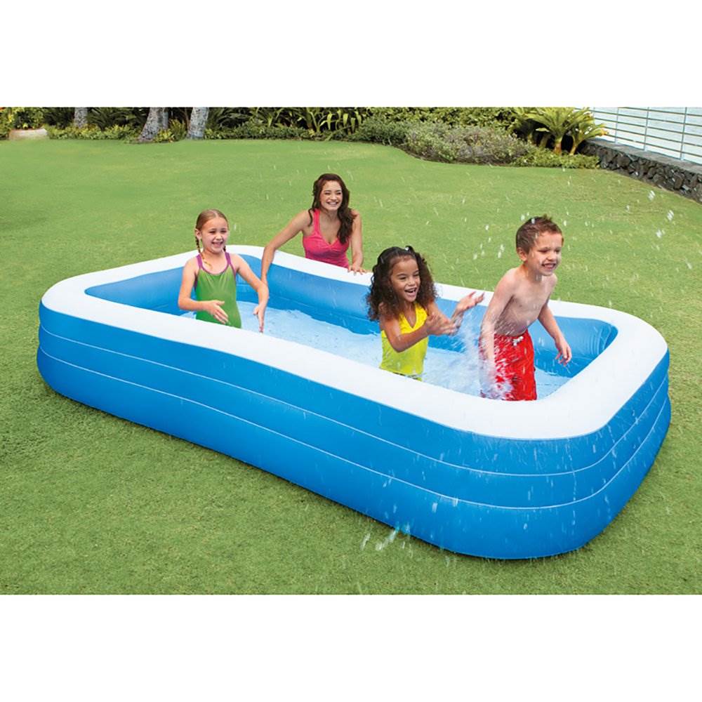 Intex Swim Center 72in x 120in Rectangular Inflatable Swimming Pool, 2 Pack