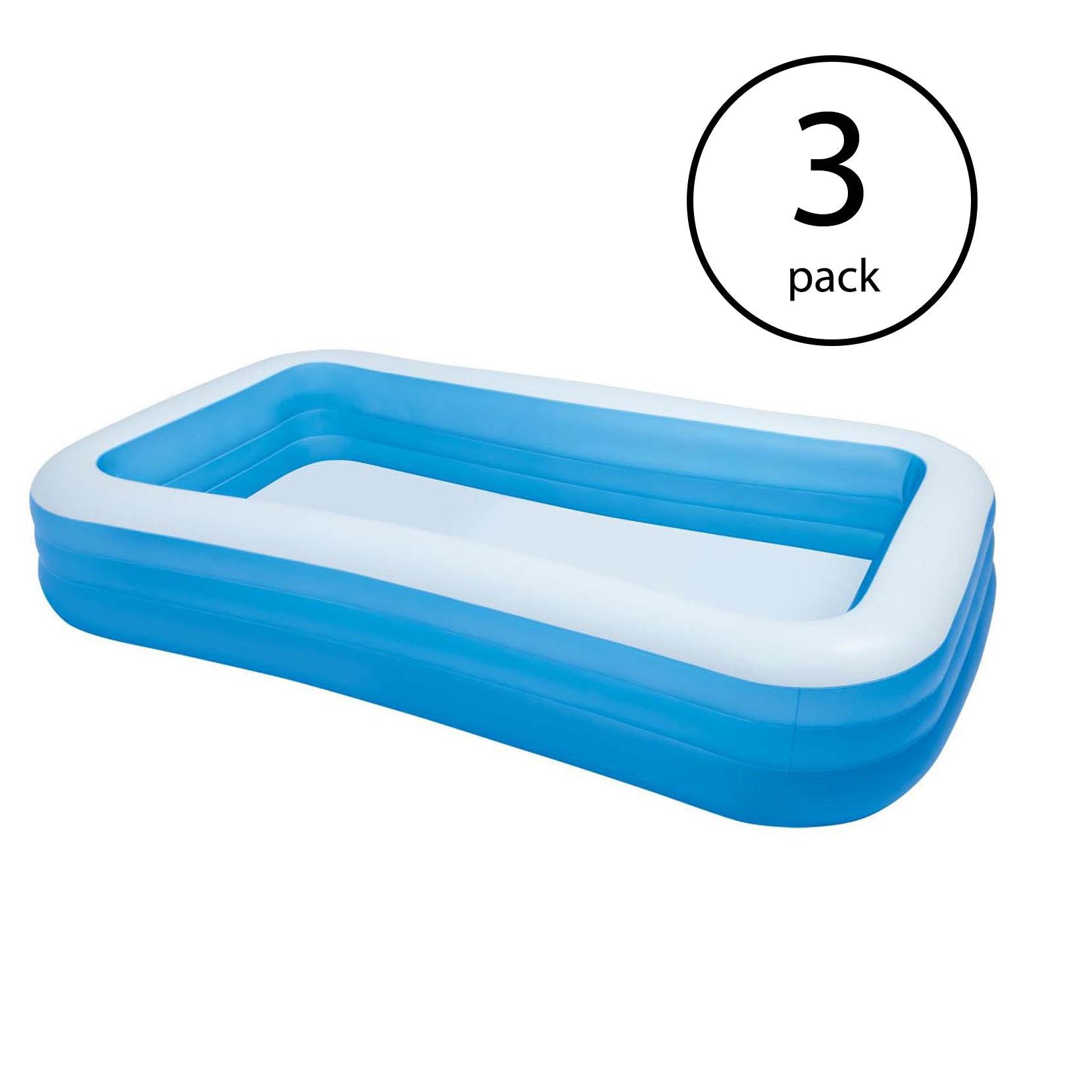 Intex 10ft x 6ft x 22in Swim Center Family Inflatable Swimming Pool (3 Pack)