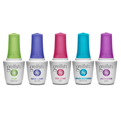 Gelish Soak Off Basix Acrylic Powder Nail Polish Dip Set Starter Kit (2 Pack)