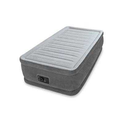 Intex Comfort Dura-Beam Elevated Twin Air Mattress w/ Built-In Pump (10 Pack)