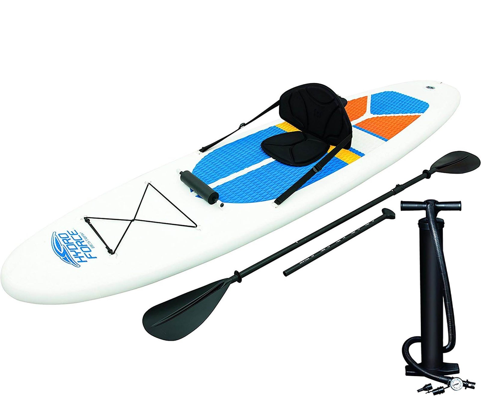 Bestway Hydro-Force White Cap 10' Inflatable SUP Stand Up Paddle Board (2 Pack) - VMInnovations