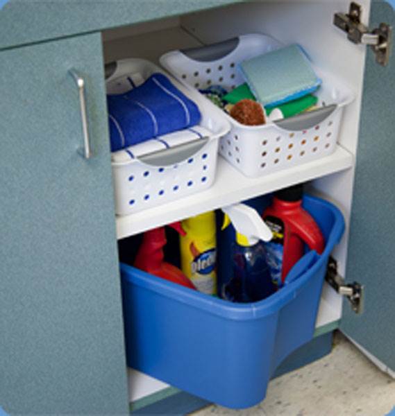 Sterilite Multi-Size Plastic Stackable Storage Basket Bundle, White (18 Pieces) - VMInnovations