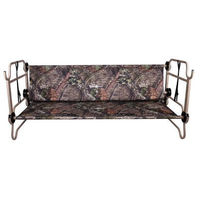Disc-O-Bed XL Cam-O-Bunk Benchable Double Cot w/Organizers, Mossy Oak (Used)